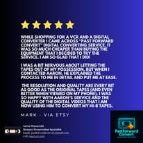 Etsy review from Mark describing a simpler video conversion experience.